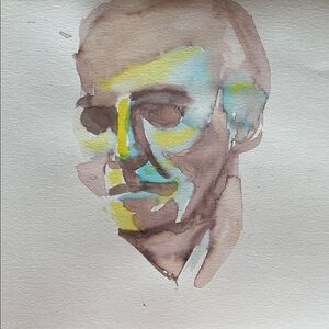 Abstract Watercolor Portrait Art original